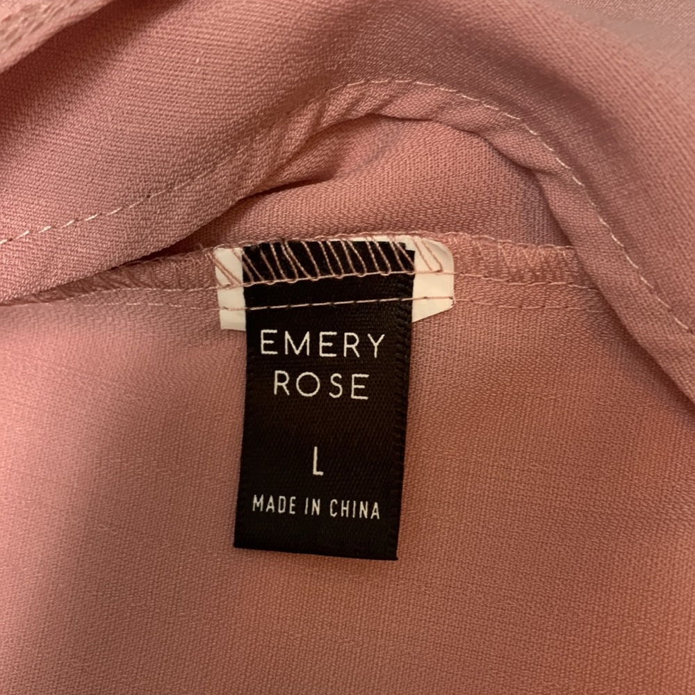 Emery Rose, dusty, rose, large, short sleeve blouse - Picture 8 of 8